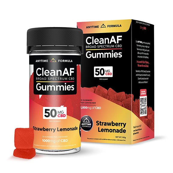 Clean AF - Broad Spectrum CBD Gummies (50mg) - MK Distro