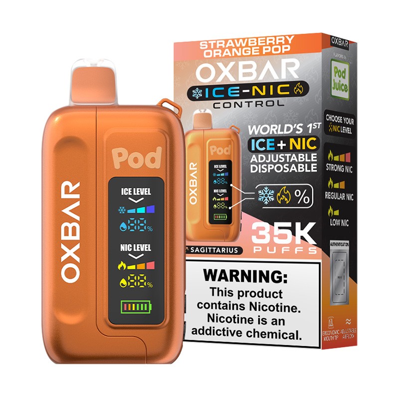 Oxbar x Pod Juice Ice-Nic Control - Disposable Vapes (5% - 35,000 Puffs) - Box of 5 - MK Distro