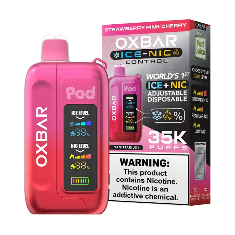 Oxbar x Pod Juice Ice-Nic Control - Disposable Vapes (5% - 35,000 Puffs) - Box of 5 - MK Distro