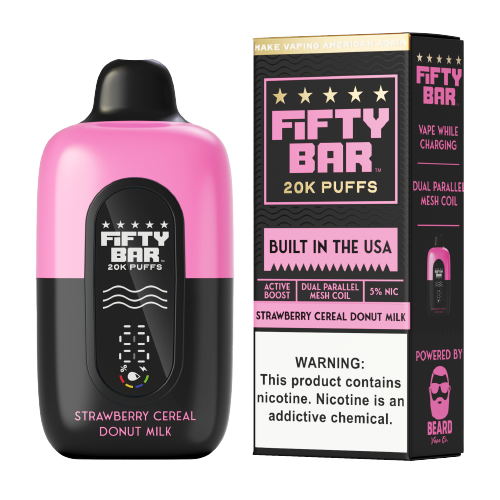 Fifty Bar - Disposable Vape (5% - 20K Puffs) - Box of 5 - TX COMPLIANT - MK Distro