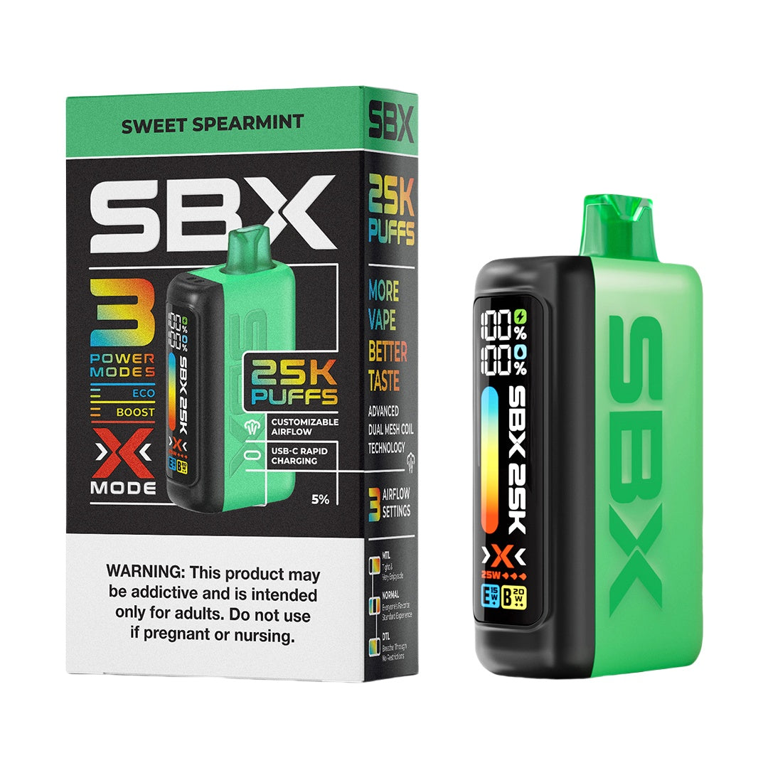 SBX - Disposable Vapes (5% - 25,000 Puffs) - Box of 5 (SALE ONLY OUT OF TEXAS)