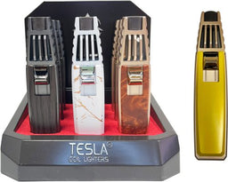 Tesla Coil - Standing Pencil (61690-T) - Single Flame Refillable Lighters (Box of 9) - MK Distro