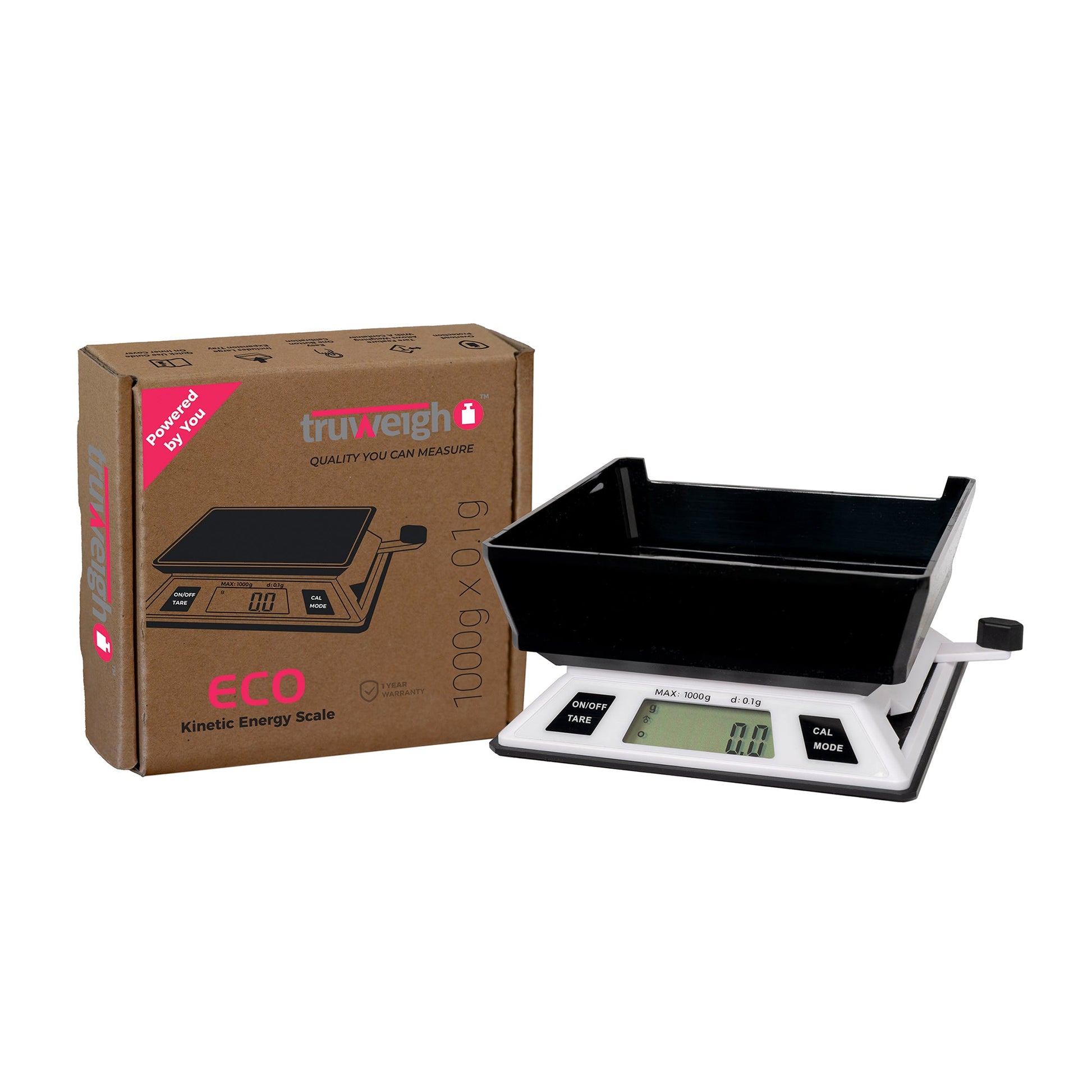 Truweigh Eco Kinetic Energy Mini - Scales (1000g x 0.1g) - MK Distro