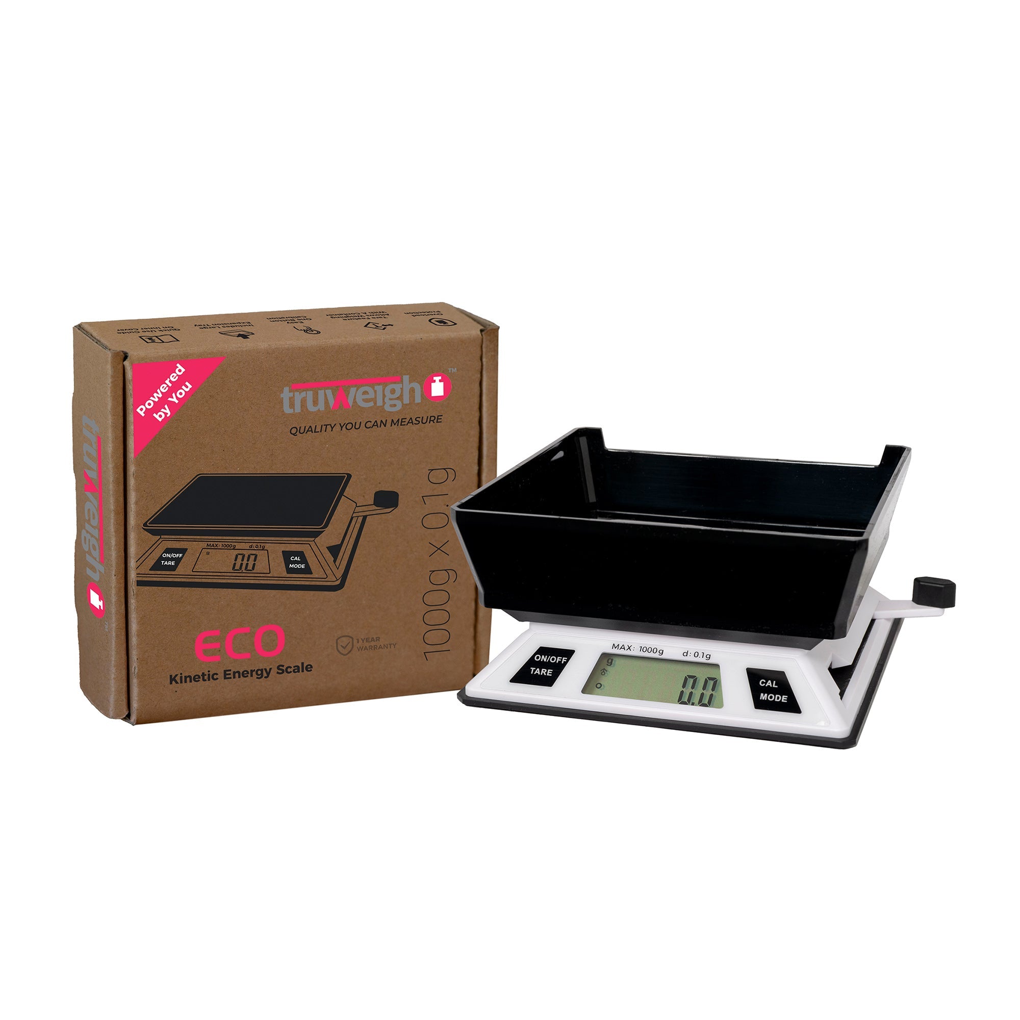 Truweigh Eco Kinetic Energy Mini - Scales (1000g x 0.1g) - MK Distro