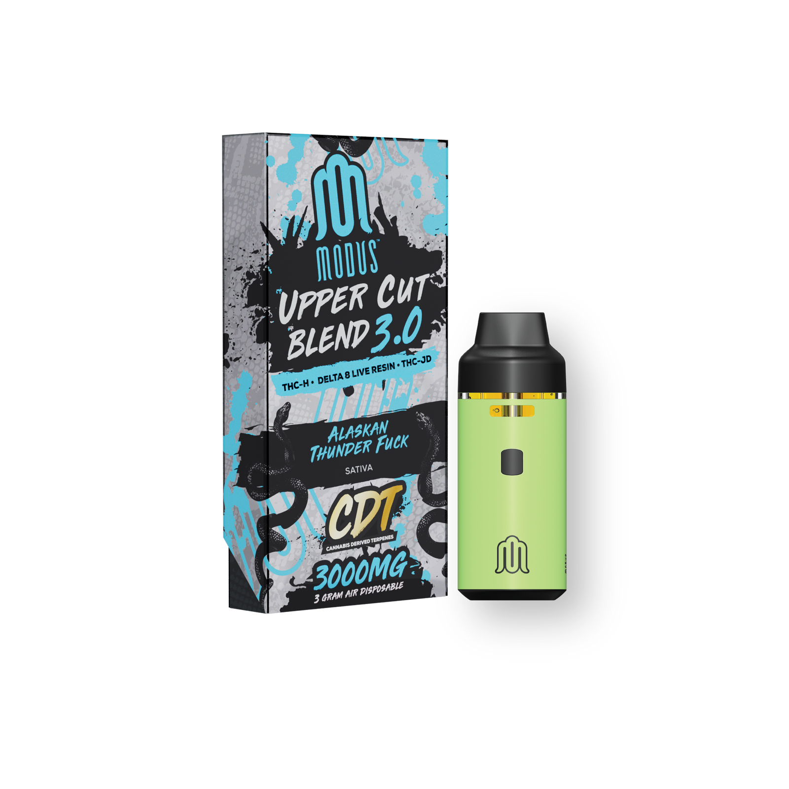 MODUS - Uppercut Blend 3.0 (THC-H + D8 Live Resin + THC-JD) - Hemp Disposable (3g x 5) - MK Distro