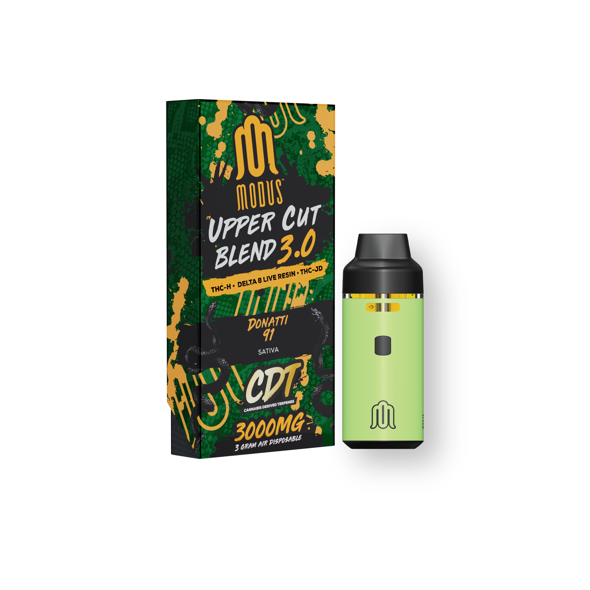 MODUS - Uppercut Blend 3.0 (THC-H + D8 Live Resin + THC-JD) - Hemp Disposable (3g x 5) - MK Distro