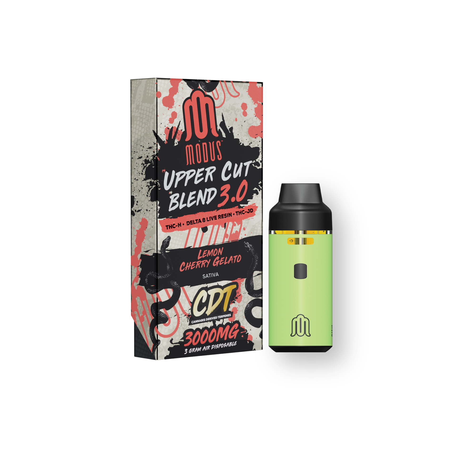 MODUS - Uppercut Blend 3.0 (THC-H + D8 Live Resin + THC-JD) - Hemp Disposable (3g x 5) - MK Distro