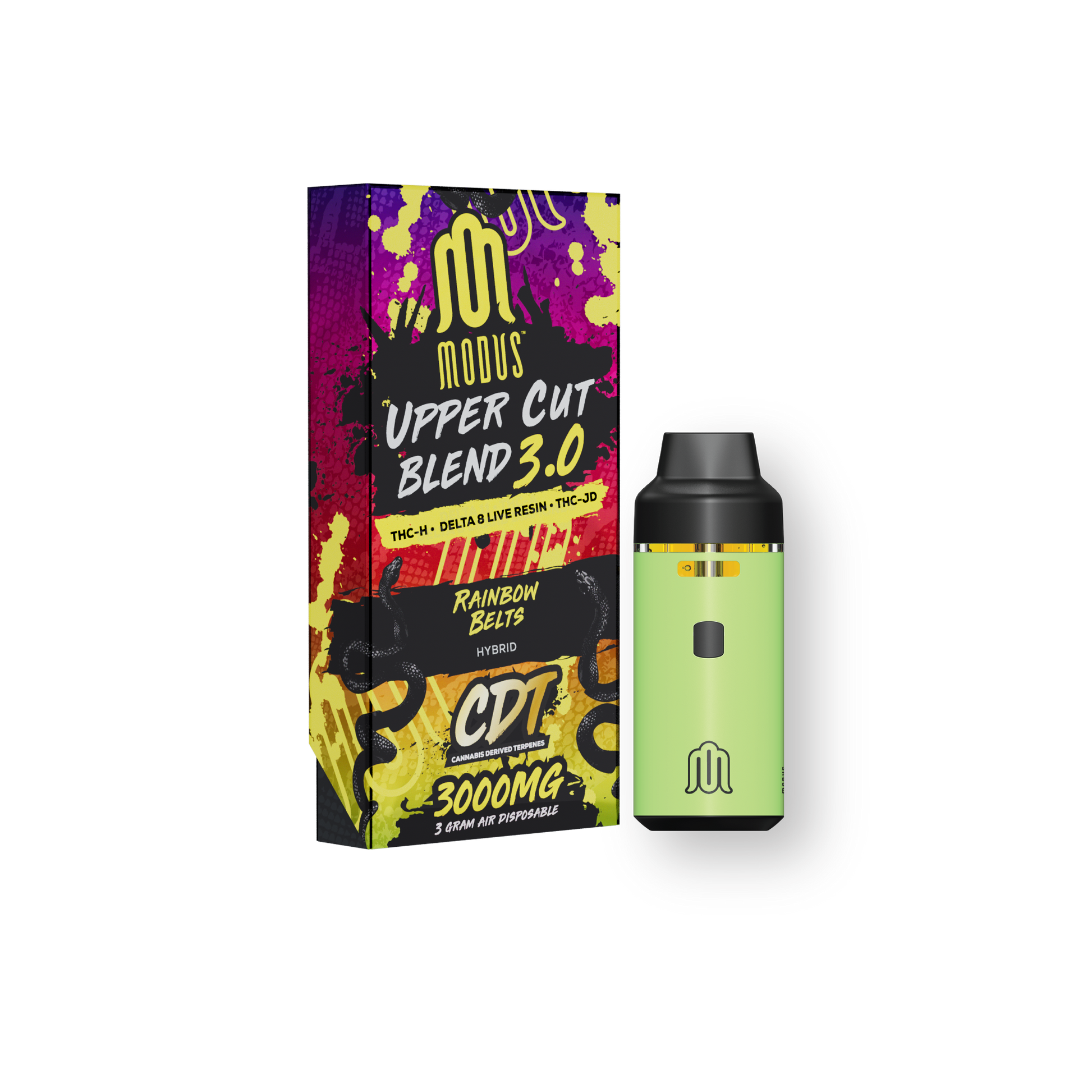 MODUS - Uppercut Blend 3.0 (THC-H + D8 Live Resin + THC-JD) - Hemp Disposable (3g x 5) - MK Distro
