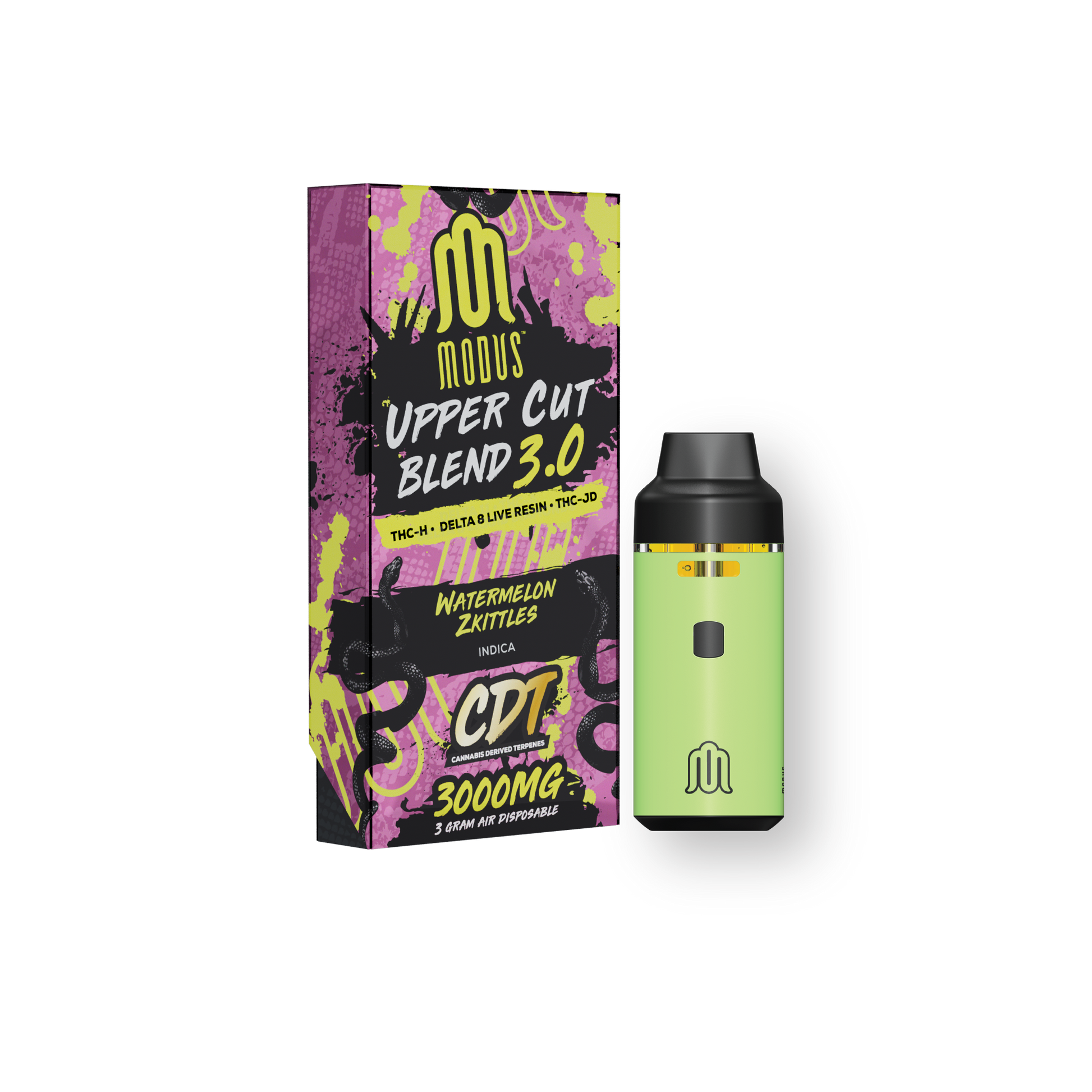 MODUS - Uppercut Blend 3.0 (THC-H + D8 Live Resin + THC-JD) - Hemp Disposable (3g x 5) - MK Distro