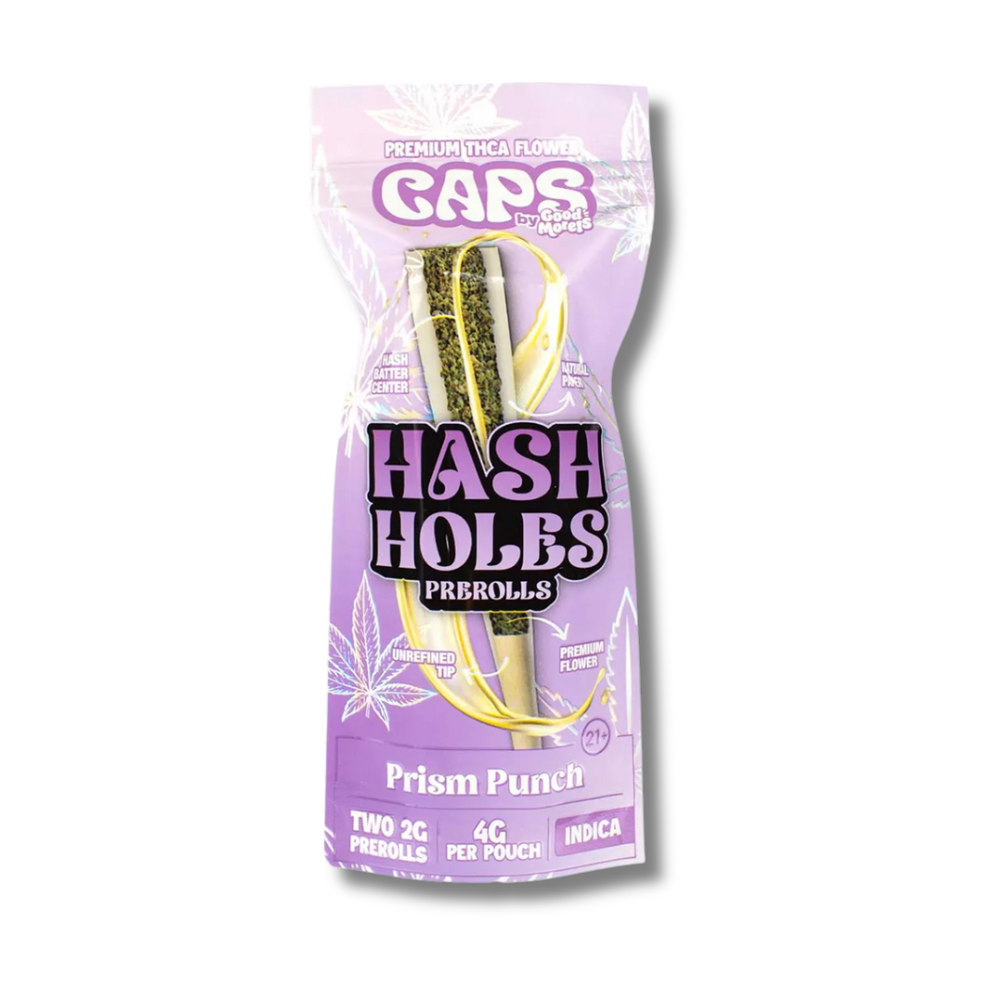Caps (By Good Morels) - Hash Holes (Premium THCA) Pre-Rolls (2g x 2 Pre-Rolls) - MK Distro