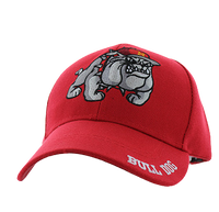 Adjustable Baseball Hat - Bull Dog (Red) - MK Distro