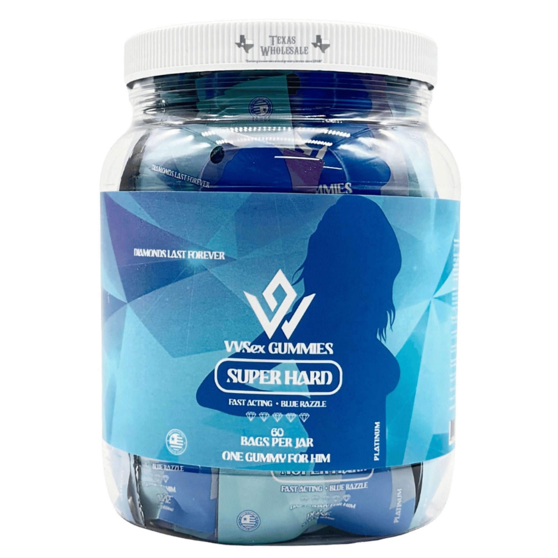 VVSex - Diamond Gummies - Energy & Enhancement(Jar of 60,1ct) - MK Distro