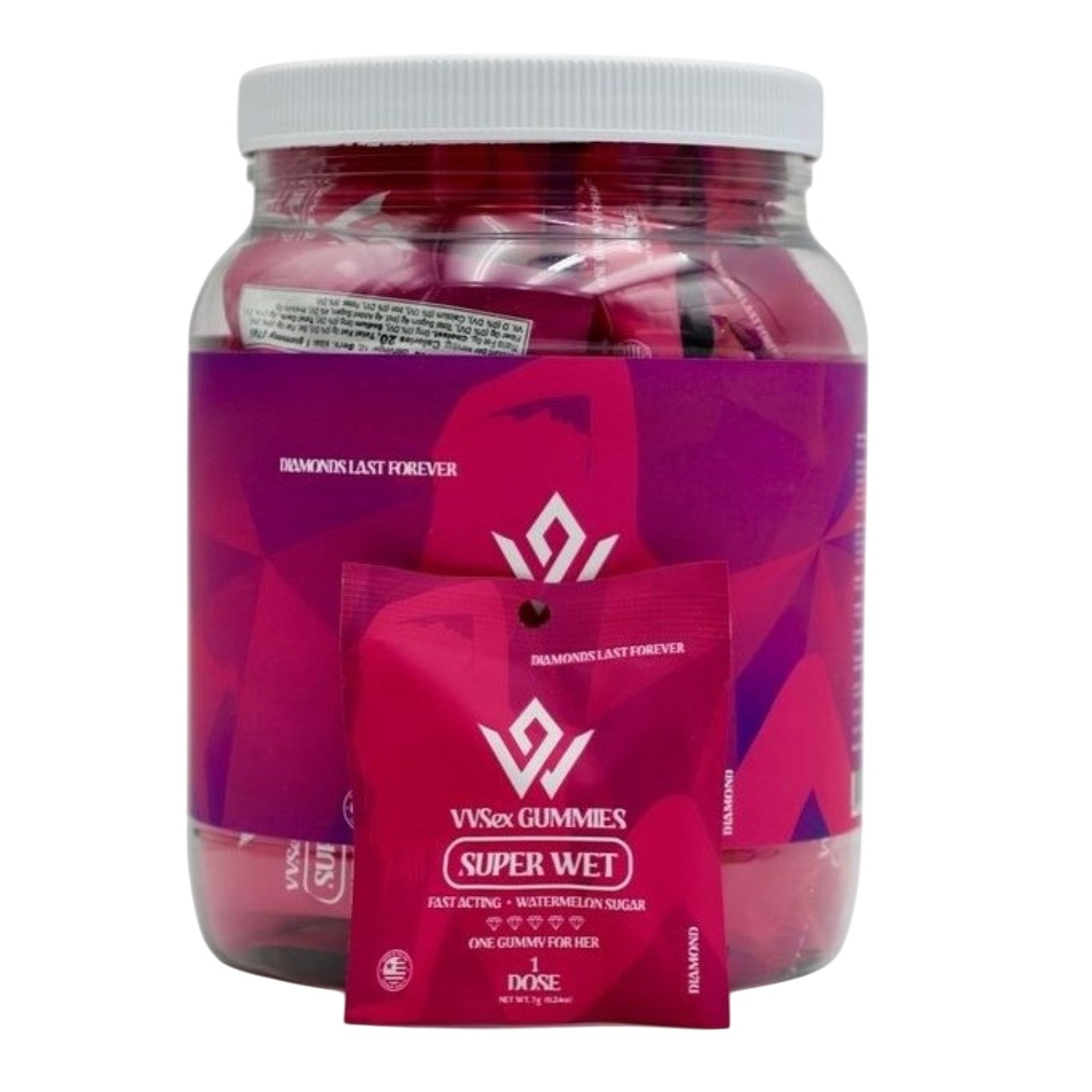 VVSex - Diamond Gummies - Energy & Enhancement(Jar of 60,1ct) - MK Distro