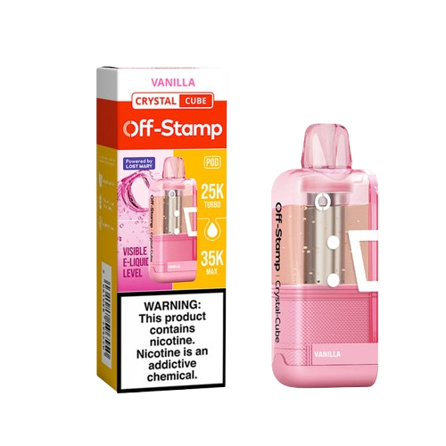 Off Stamp X-Cube Crystal Pod (TC) - Disposable Vapes (5% - 35,000 Puffs) - Box of 5  (TEXAS COMPLIANT)