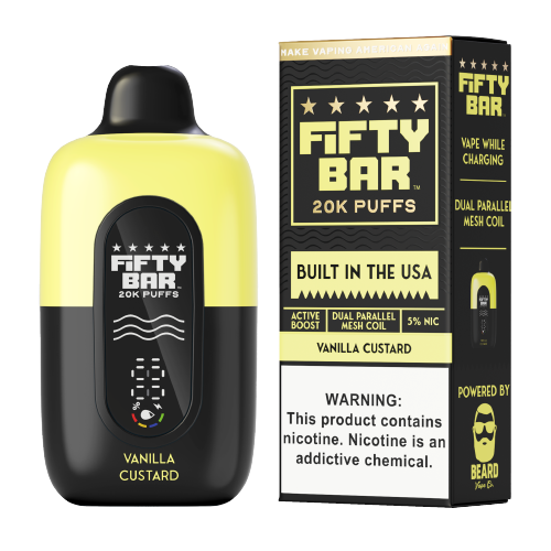 Fifty Bar - Disposable Vape (5% - 20K Puffs) - Box of 5 - TX COMPLIANT - MK Distro