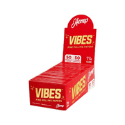 Vibes - 1 1/4 Size Hemp Papers - Rolling Papers (50 x 50 Papers) - MK Distro