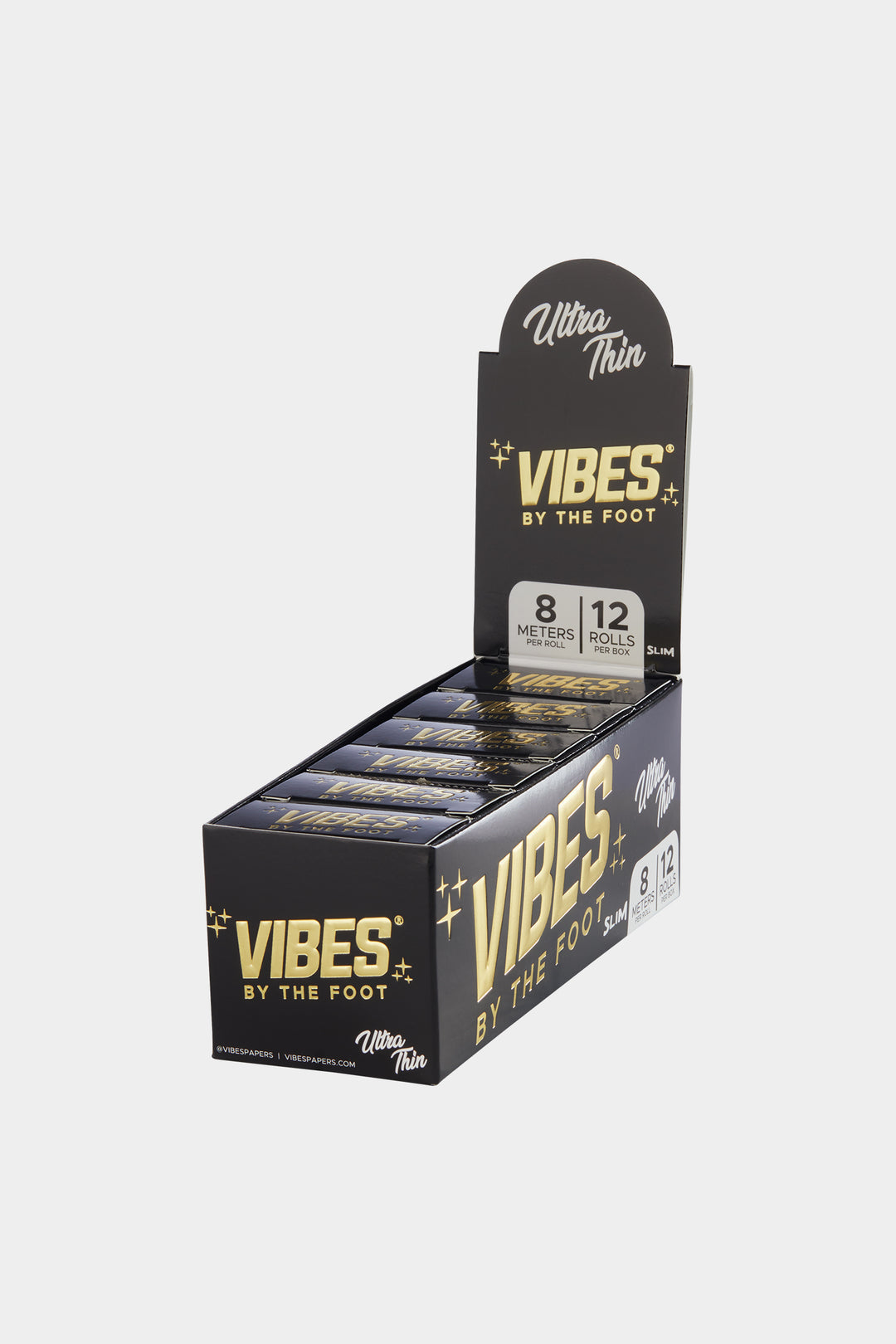 Vibes - Ultra Thin 8mt Roll  - Rolling Papers (Pack of 12) - MK Distro