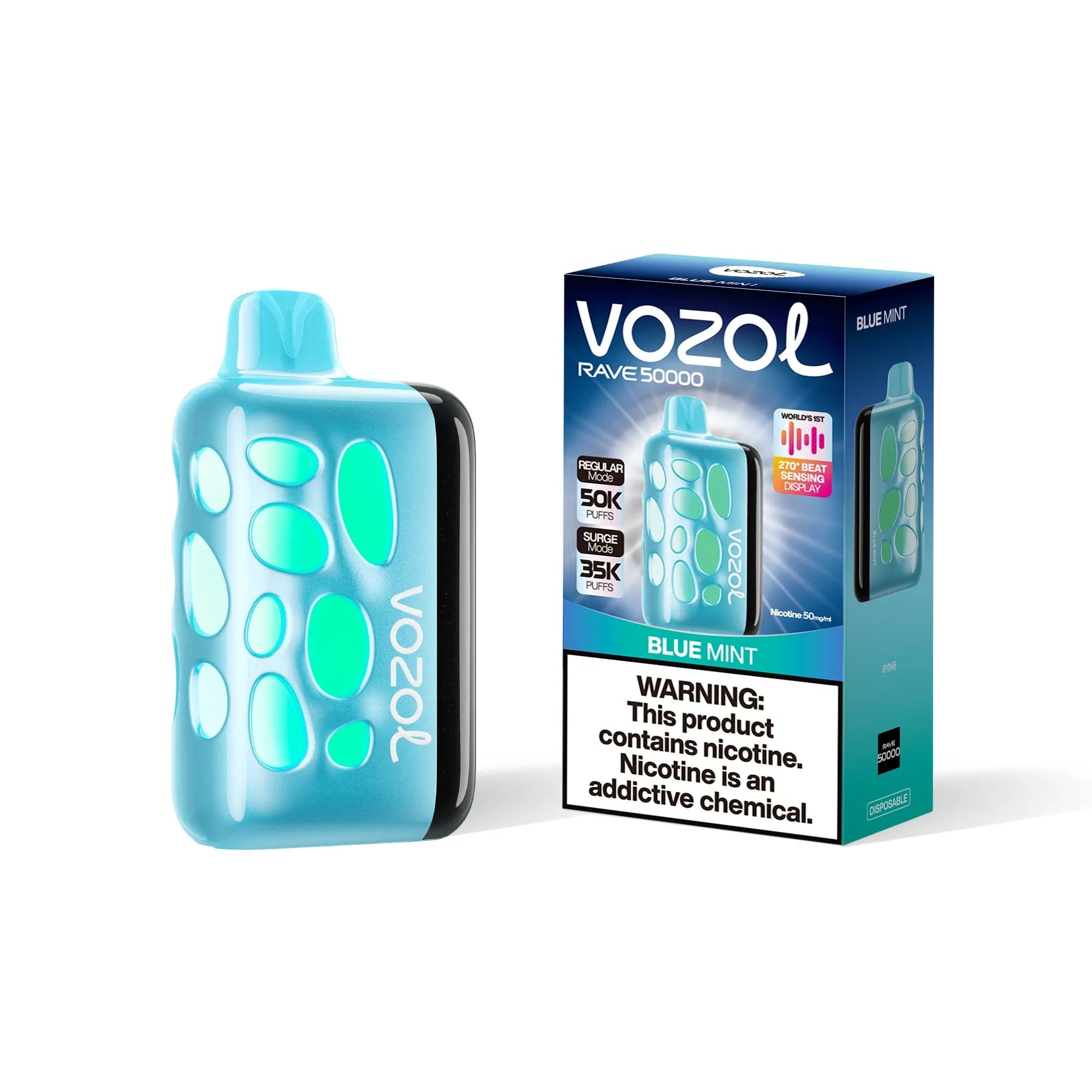 Vozol Rave 50000 - Disposable Vapes (5% - 50,000 Puffs)  - Box of 5