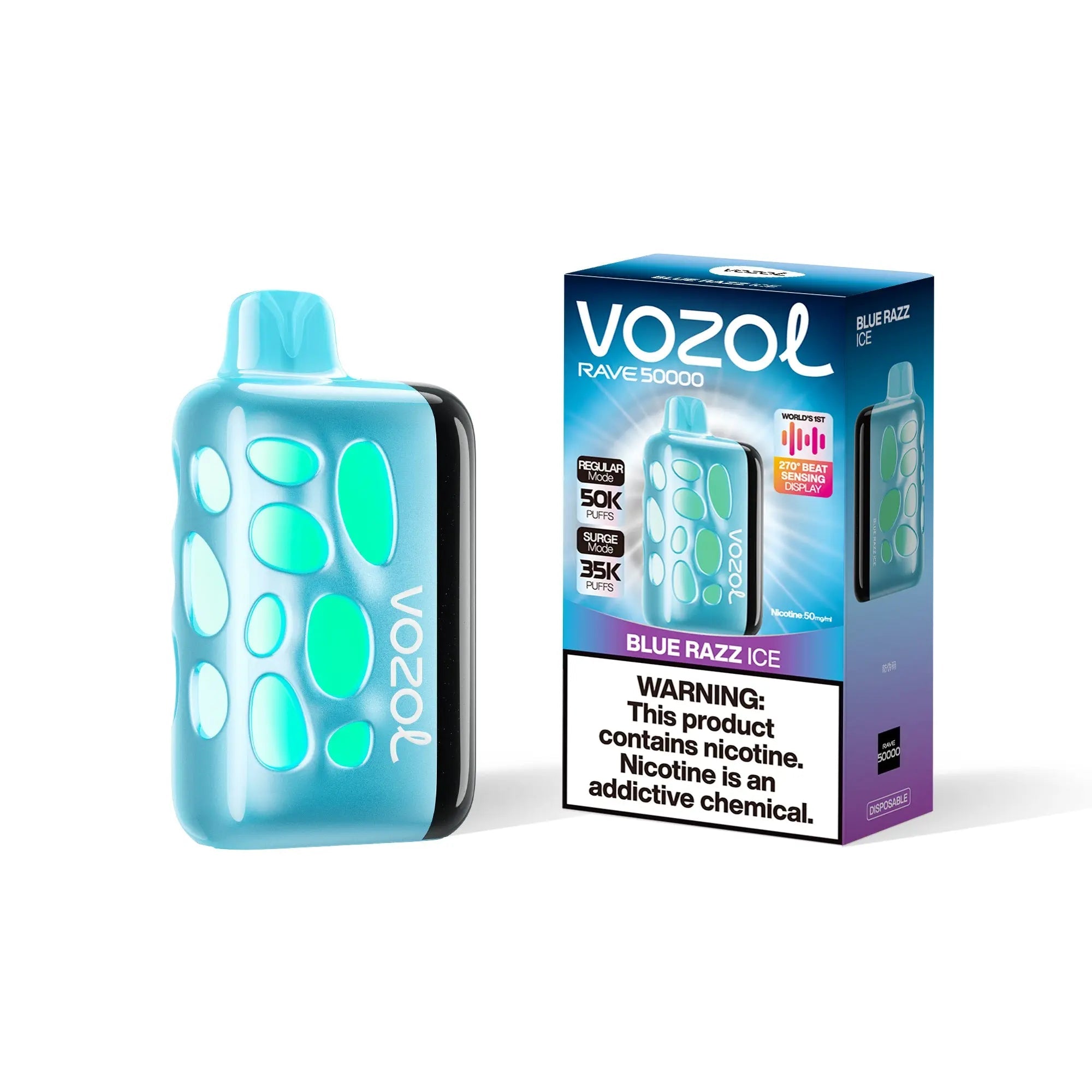 Vozol Rave 50000 - Disposable Vapes (5% - 50,000 Puffs)  - Box of 5