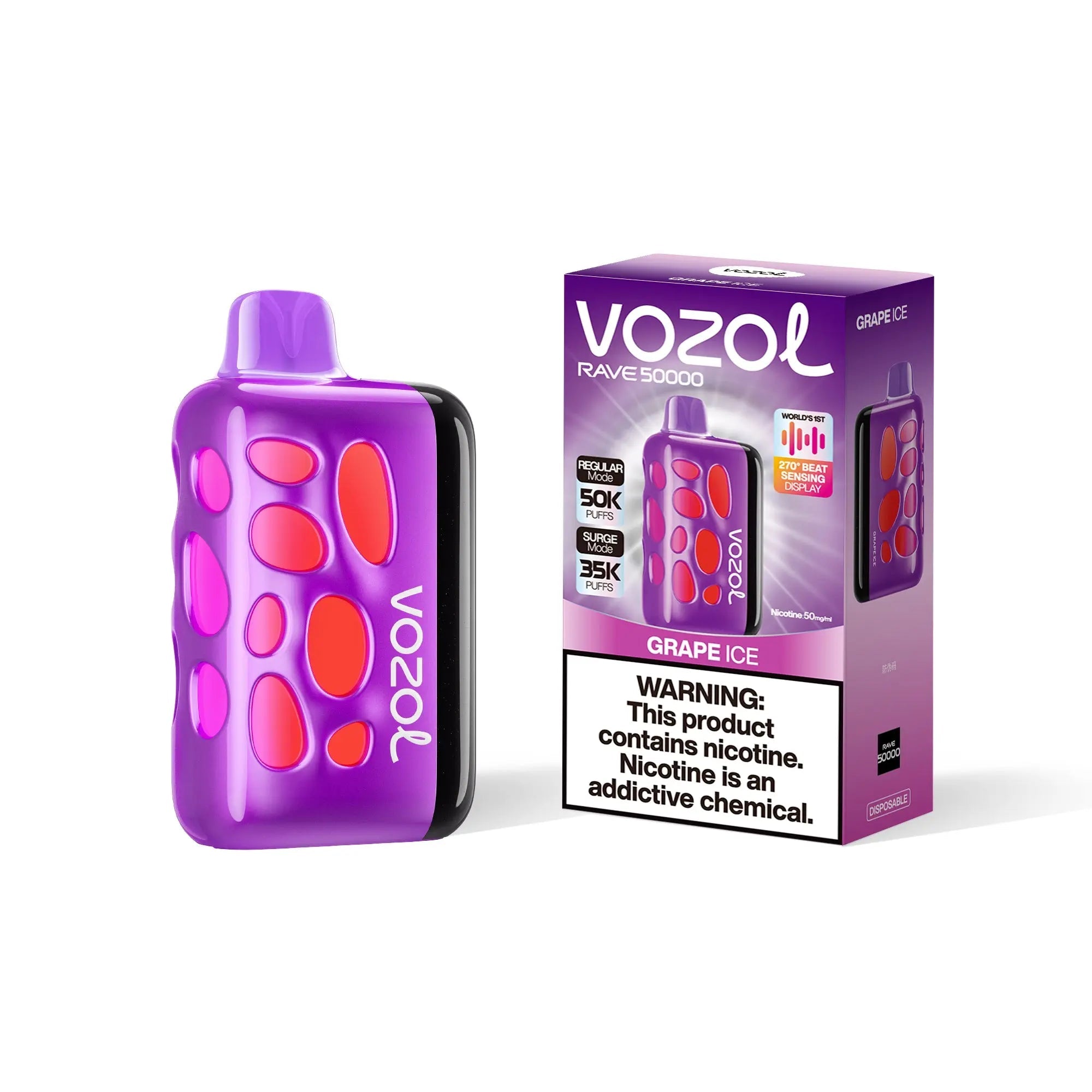 Vozol Rave 50000 - Disposable Vapes (5% - 50,000 Puffs)  - Box of 5