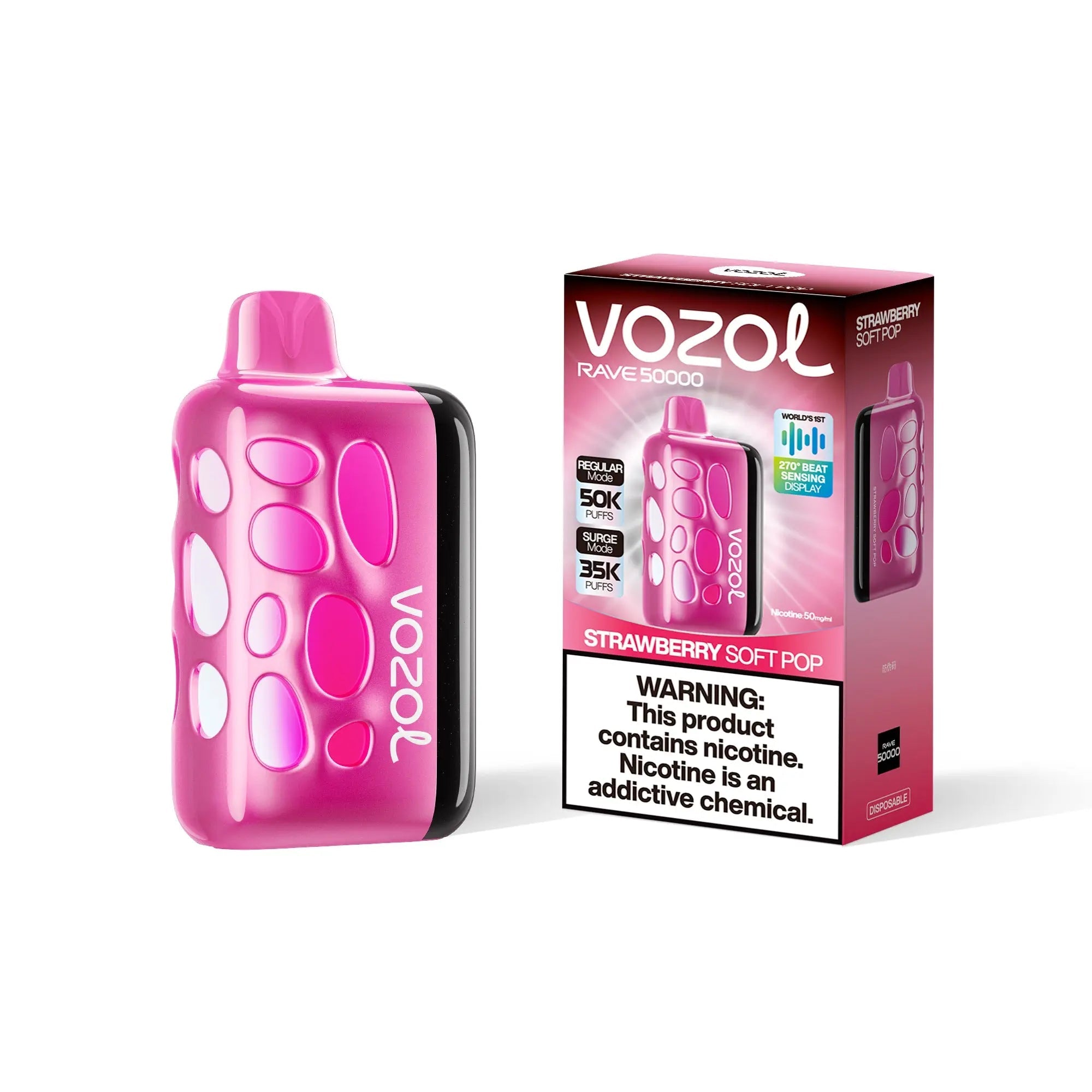 Vozol Rave 50000 - Disposable Vapes (5% - 50,000 Puffs)  - Box of 5