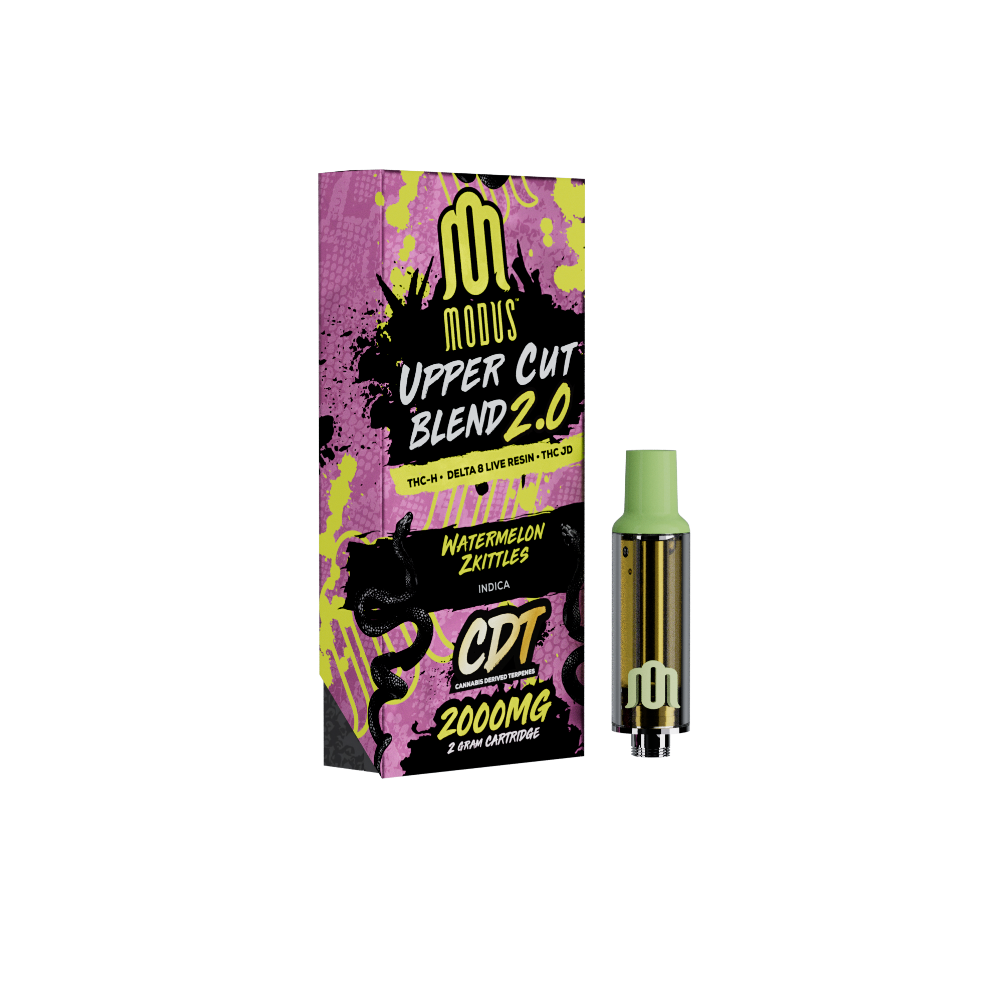 MODUS - Uppercut Blend 2.0 (THC-H + D8 Live Resin + THC-JD) - Hemp Cartridges (2g x 5) - MK Distro