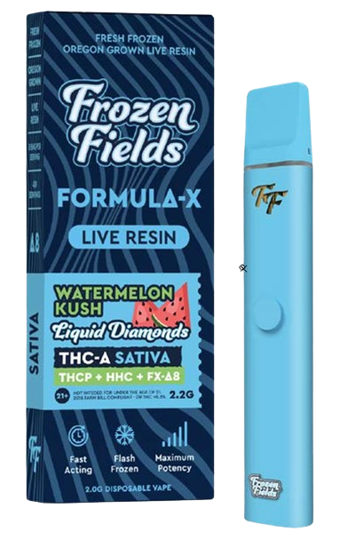 Frozen Fields Formula - X (THC-A+THCP+HHC+D8 Live Resin) - Hemp Disposable (3.5g x 5) - MK Distro