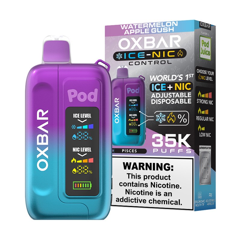 Oxbar x Pod Juice Switch Kit Nic Flavor Control 35K - Disposable Vapes (0%to5% - 35,000 Puffs) - Box of 5 - MK Distro
