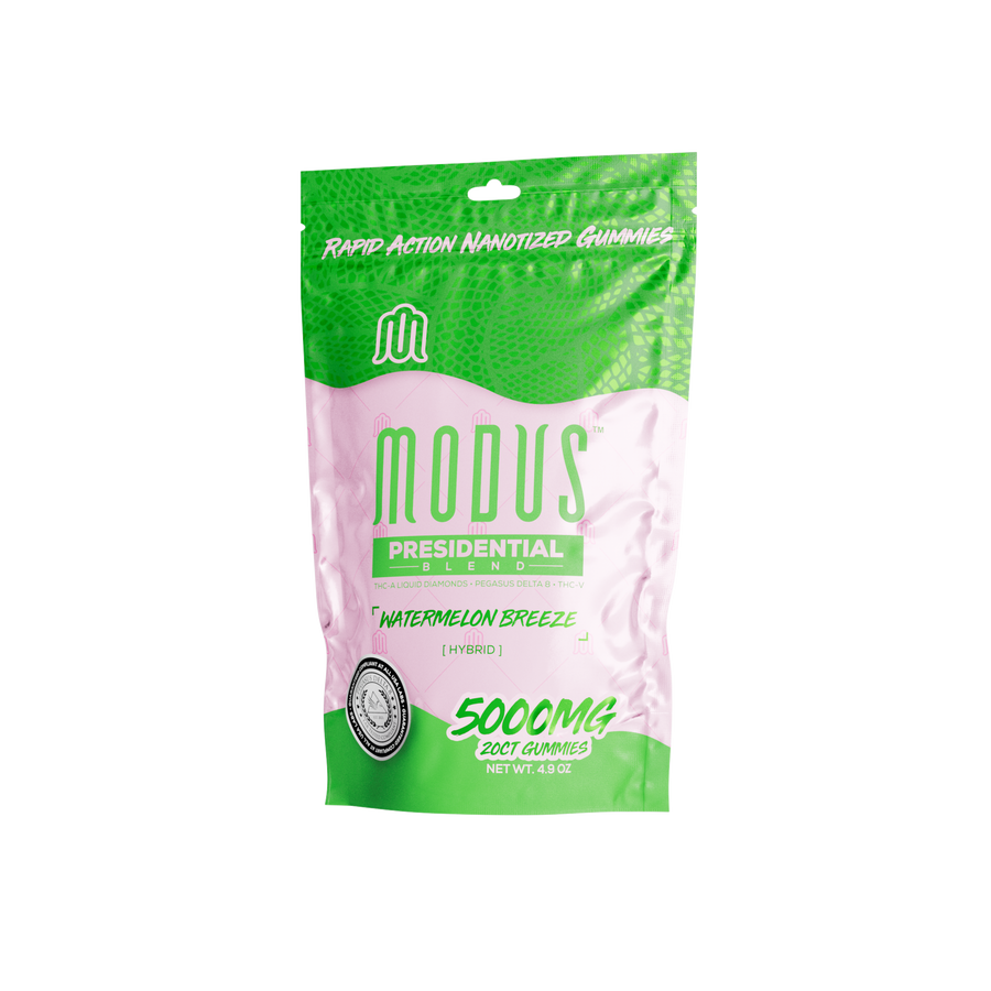 Modus - Presidential Blend (THCA Liquid Diamonds + Pegasus D8 + THCV) - Delta Gummies (5000mg x 5) - MK Distro