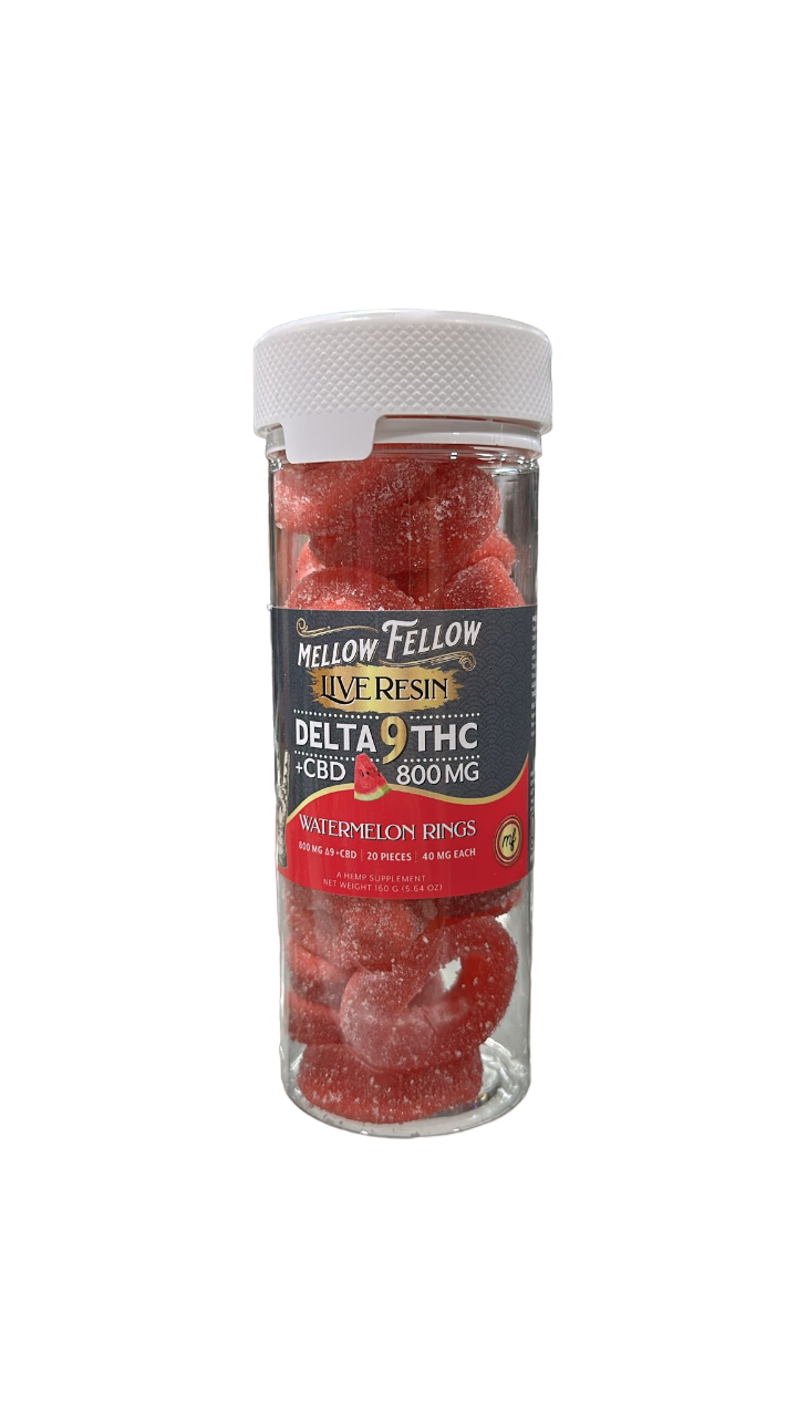 Mellow Fellow Live Resin (D9 + CBD) - Gummies & Edibles (800mg) - MK Distro