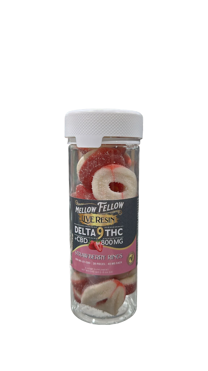 Mellow Fellow Live Resin (D9 + CBD) - Gummies & Edibles (800mg) - MK Distro
