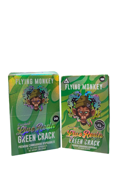 Flying Monkey Knockout Live Resin - Hemp Disposable (2g x 8) - MK Distro