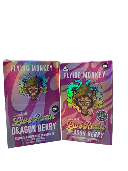 Flying Monkey Knockout Live Resin - Hemp Disposable (2g x 8) - MK Distro