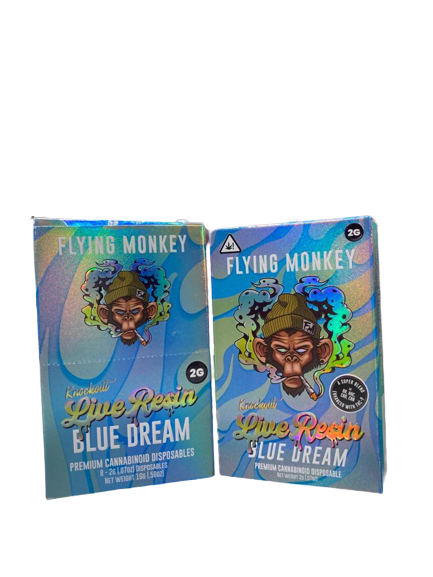 Flying Monkey Knockout Live Resin - Hemp Disposable (2g x 8) - MK Distro