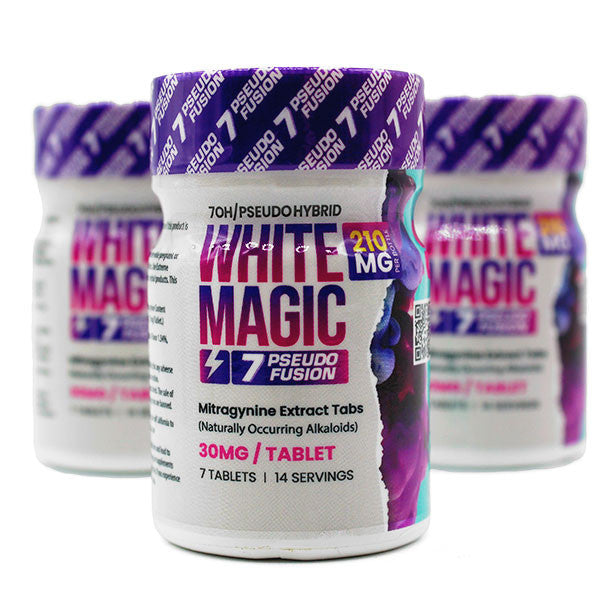 White Magic 7 Pseudo Fusion -Mitragynine Extract Tablets - (30mg x 7pk)