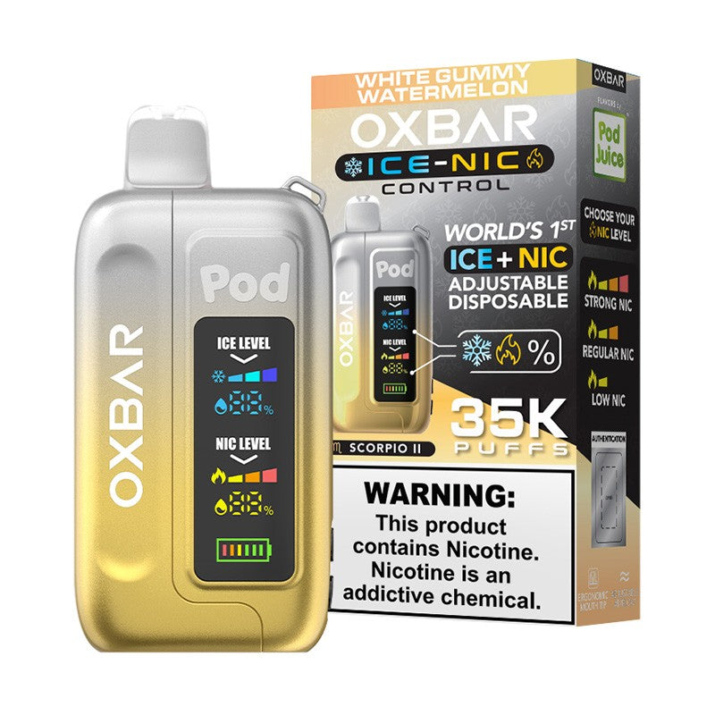 Oxbar x Pod Juice Ice-Nic Control - Disposable Vapes (5% - 35,000 Puffs) - Box of 5 - MK Distro