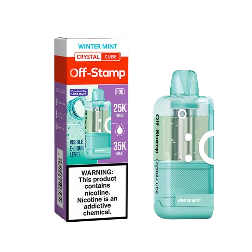Off Stamp X-Cube Crystal Pod (TC) - Disposable Vapes (5% - 35,000 Puffs) - Box of 5  (TEXAS COMPLIANT)