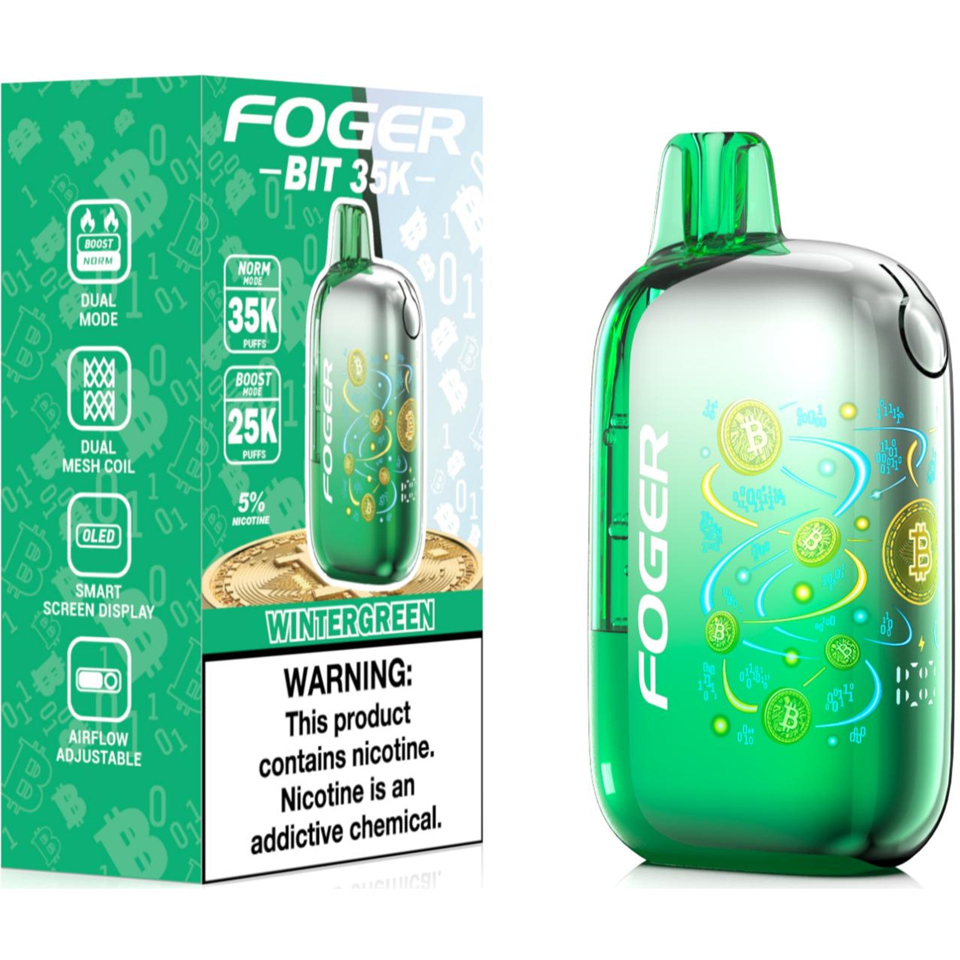 Foger BIT 35K - Disposable Vapes (5% - 35,000 Puffs) - Box of 5 (SALE ONLY OUTSIDE OF TEXAS) - MK Distro