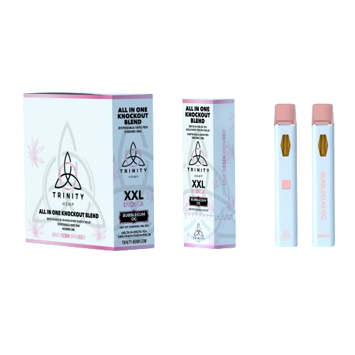 Trinity - XXL All in one KnockOut Blend (D8 + D10 + D11 + HHC + THC-P + THC-H + THC-JD + THCA SAUCE) - Hemp Disposables (3g x 5) - MK Distro