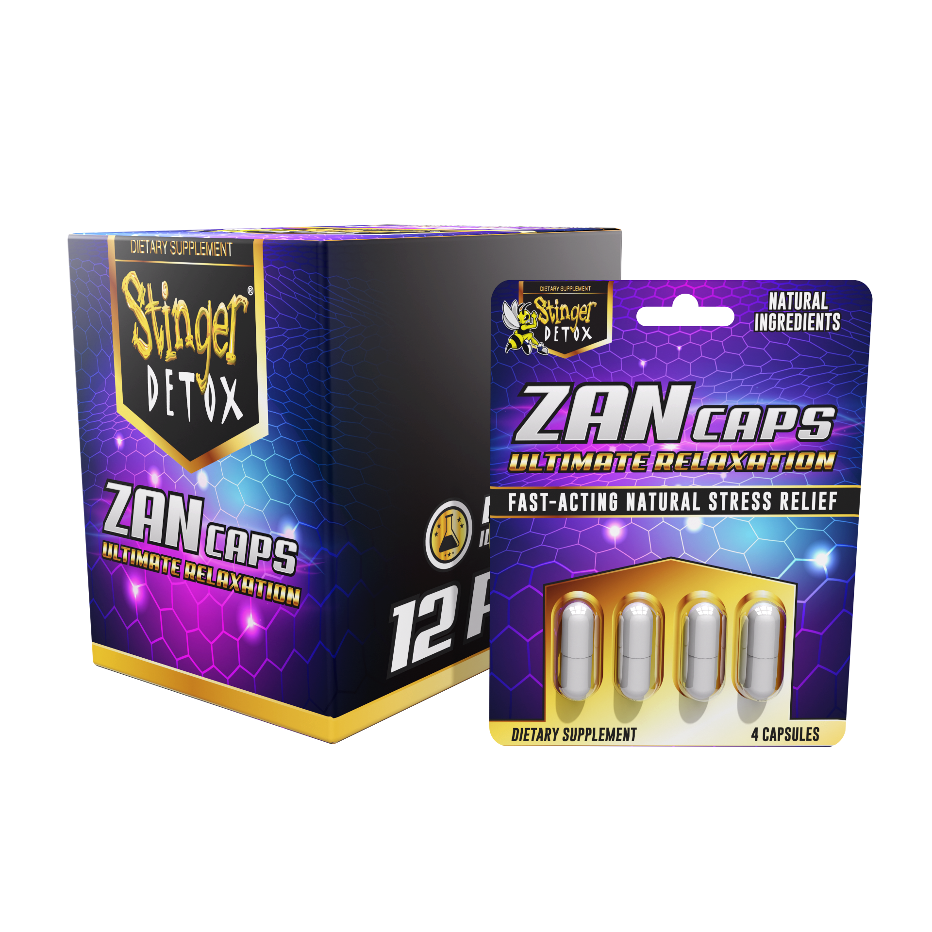 Stinger Detox Zan Caps - (Pack of 12) - MK Distro
