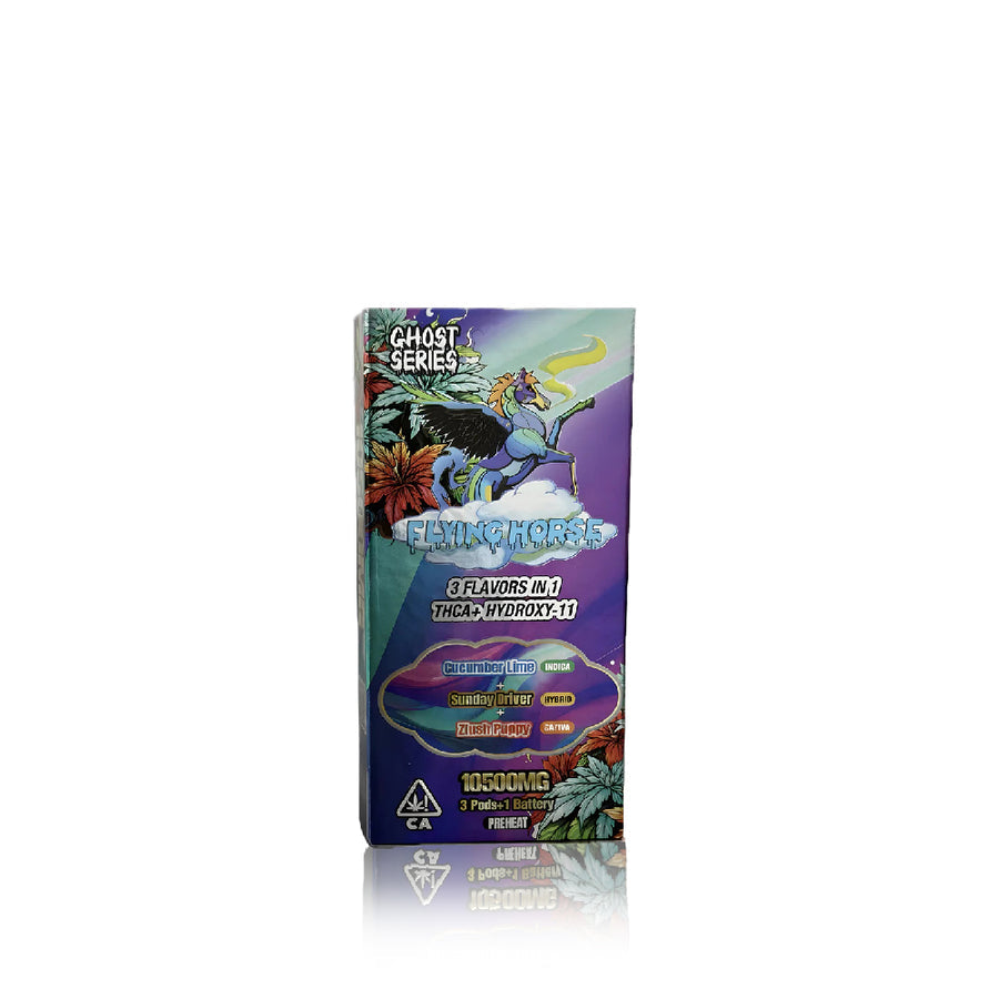 Flying Horse - Ghost Series 3 Flavors in one (THCA + Hydroxy-11) - Hemp Disposables (10.5g) - MK Distro
