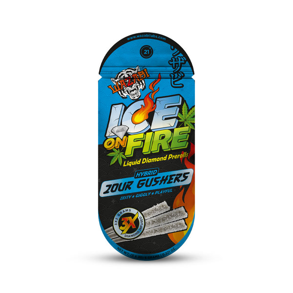 Wazabi Exotics - Ice On Fire Liquid Diamond Pre-Rolls(2g x 3 Pre-Rolls) - MK Distro