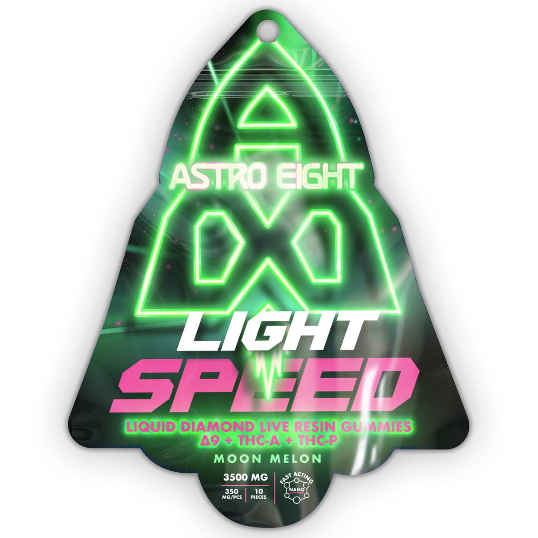 Astro Eight - Light Speed Liquid Diamond(D9+THC-A+THC-P) Delta Gummies - (350mg x 10 Gummies) - MK Distro