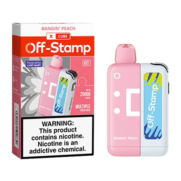 Off Stamp Cube Kit 25K - Disposable Vape (5%) (Box of 5) TX Compliant