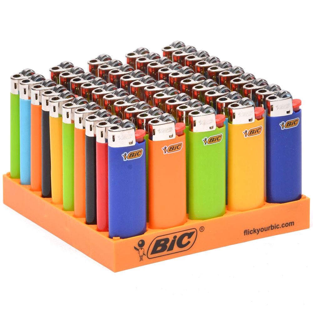 BiC Pocket Lighters - Refillable Lighters (Display of 50)