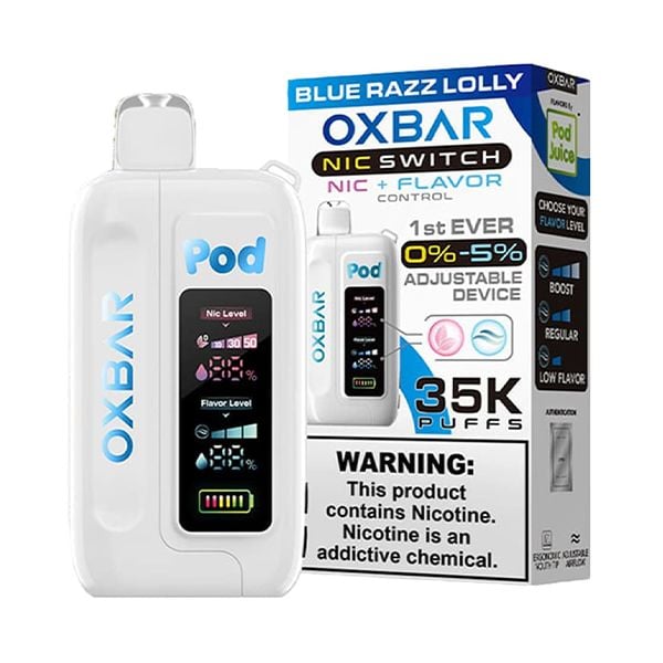 Oxbar x Pod Juice Switch Kit Nic Flavor Control 35K - Disposable Vapes (0%to5% - 35,000 Puffs) - Box of 5 - MK Distro
