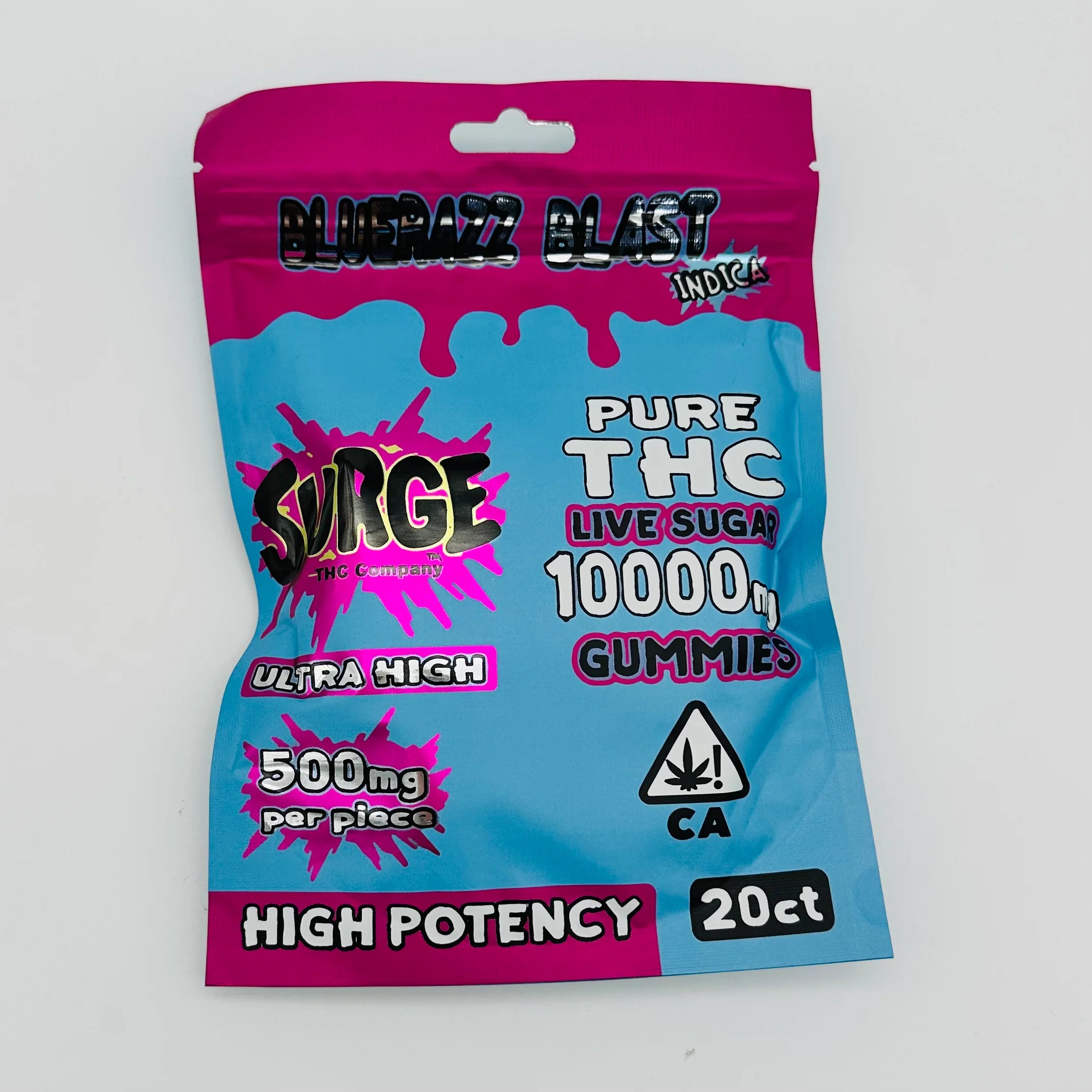Surge - Pure THC Live Sugar Gummies - Delta Gummies(500mg x 20 Gummies)