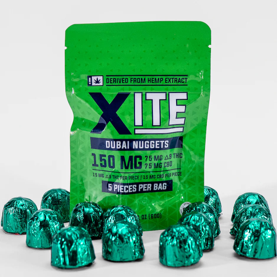 Xite - Dubai Nuggets(75mg D9 THC + 75MG CBD) - (150mg x 5 Nuggets)