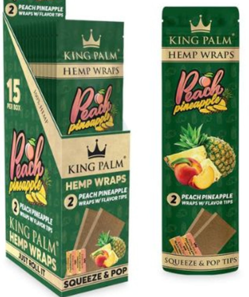 King Palm - 1.5gm Slim Hemp Wraps with Tips - Blunt/Hemp Wraps(15 Pack x 2 Wraps) - MK Distro
