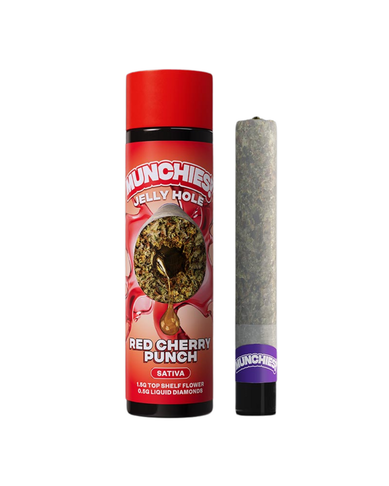 Munchies! - Jelly Hole (1.5g Flower + 0.5g Liquid Diamonds) - Delta Pre-Rolls (2g x 1 Pre-Roll) - MK Distro